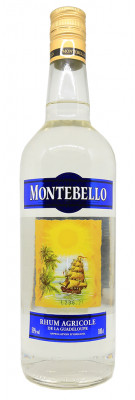 MONTEBELLO - Rhum Blanc 55 - Bouteille de 1 Litre - 55%