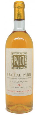 PAJOT ENCLAVE D'YQUEM 1981 opinion best price good wine merchant bordeaux