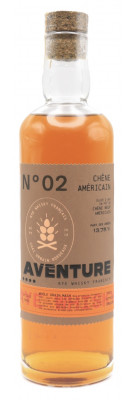 Bordeaux Distilling - Aventure n°2 - Rye Whisky Français - 3 ans - Fût de chêne américain - Bio - 47%