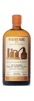RHUM de JAMAIQUE - HABITATION VELIER - WORTHY PARK - Millésime 2007 - 59%  2007 achat pas cher meilleur prix avis bon promotion