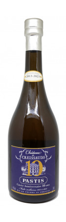 Pastis - Château des Creissauds - Cuvée Anniversaire 10 ans - Multi-Millésime 2013-2023 - Sans Coffret Bois - 45%