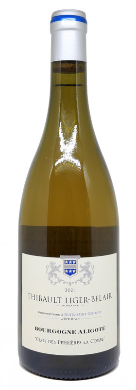 Bouteille de vin blanc, Bourgogne Aligot&eacute;, Domaine Thibault Liger-Belair, mill&eacute;sime 2021, vin bio