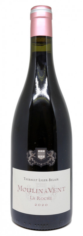 bouteille de vin rouge, Moulin-&agrave;-Vent La Roche, Domaine Thibault Liger-Belair, mill&eacute;sime 2020, Beaujolais, Gamay, vieilles vignes, vin bio