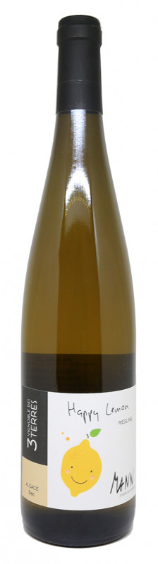 Bouteille de vin, &eacute;tiquette Domaine Mann Happy Lemon 2023, Alsace