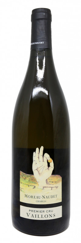 Bouteille de vin, Chablis 1er Cru Vaillons 2022, Domaine Moreau-Naudet, vin blanc, Bourgogne, Chardonnay