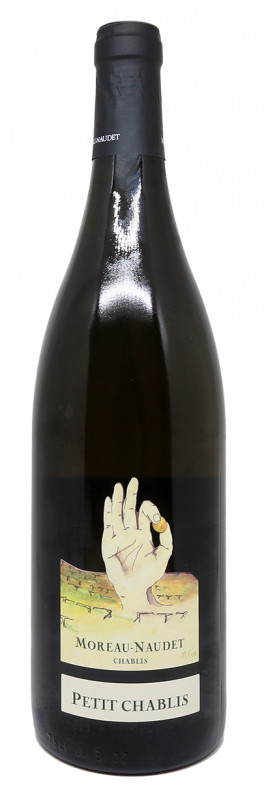 Bouteille de vin, Petit Chablis 2023, Domaine Moreau-Naudet, vin blanc sec, Chardonnay, Bourgogne