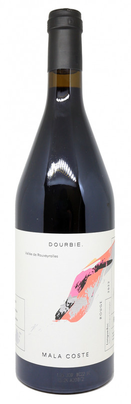 bouteille de vin rouge, Domaine de La Dourbie, Mala Coste 2022, vin bio du Languedoc