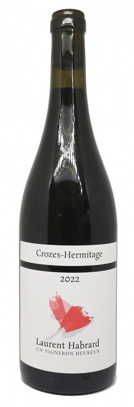 bouteille de Crozes-Hermitage rouge, Domaine Laurent Habrard, mill&eacute;sime 2022, Syrah bio