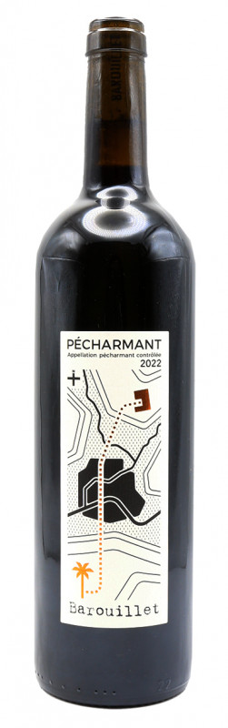 bouteille de vin rouge, Ch&acirc;teau Barouillet, P&eacute;charmant 2022